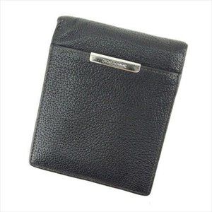 Dior HOMME wallet money clip bi-fold wallet black men's